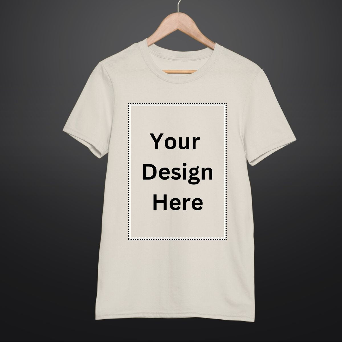 Custom T Shirt for Men in Beige