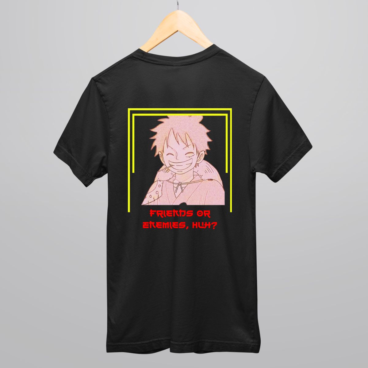One Piece Luffy Anime T Shirt for Men in Black
