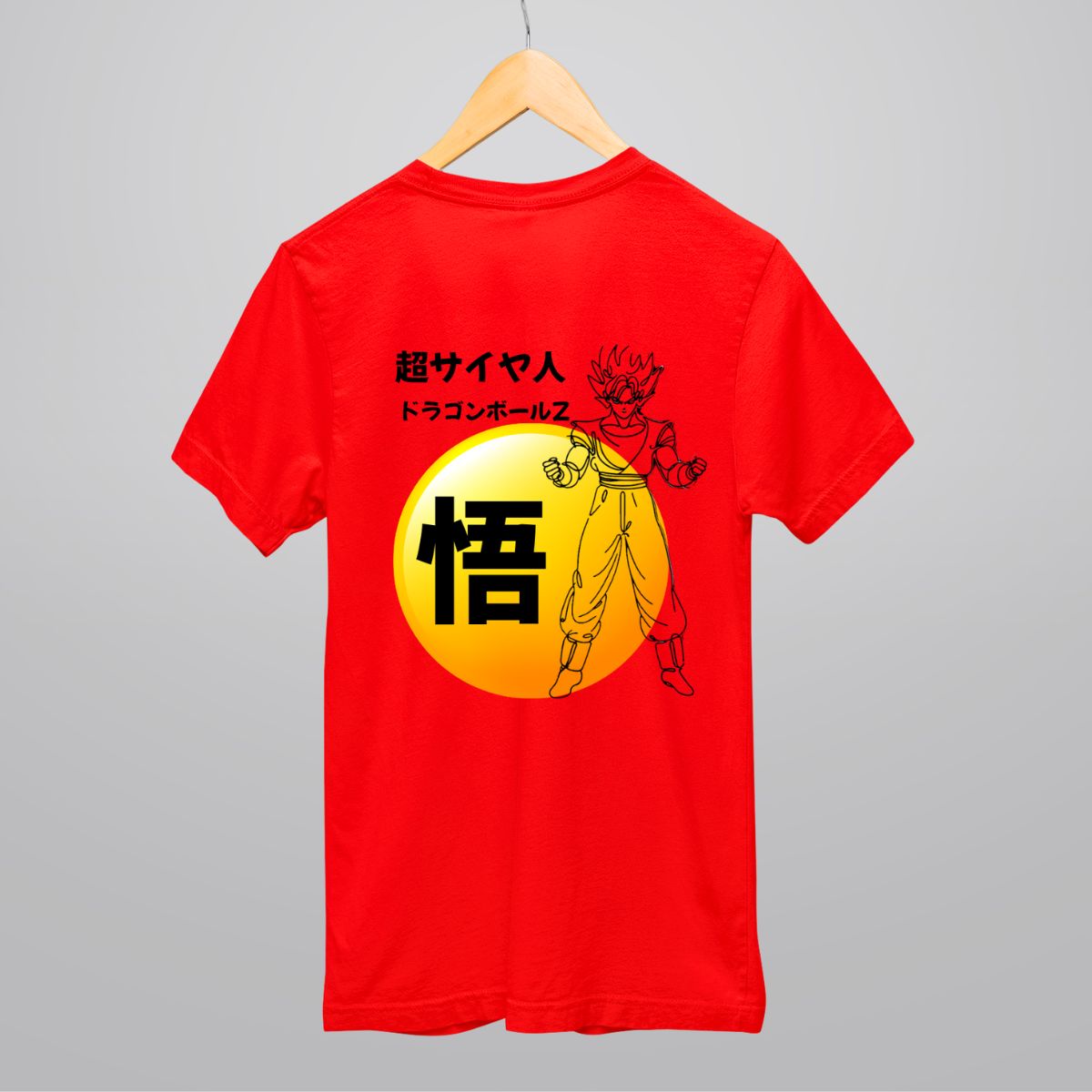 Dragon Ball Z Goku Anime T Shirt for Men in Red