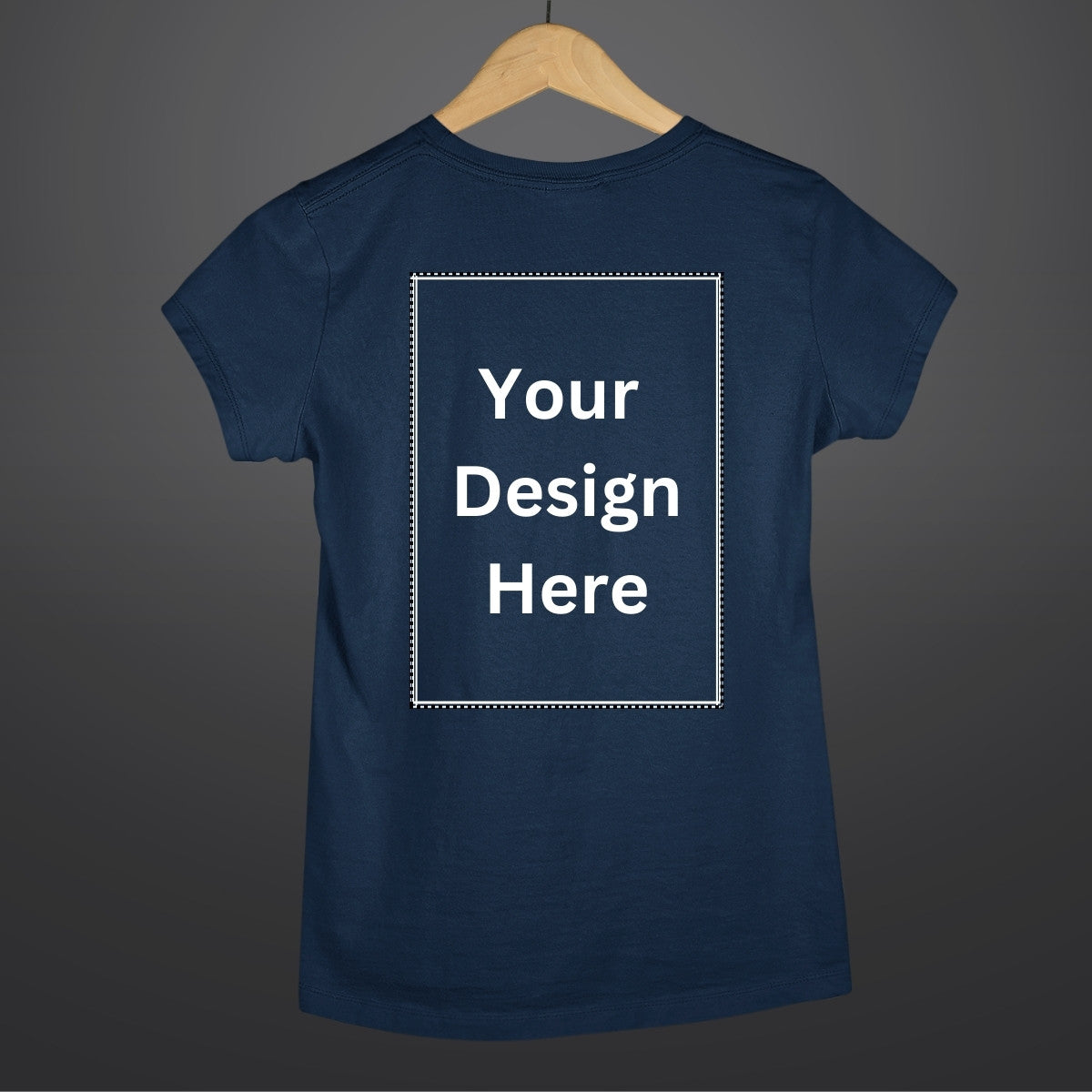 Custom T Shirt for Women in Navy