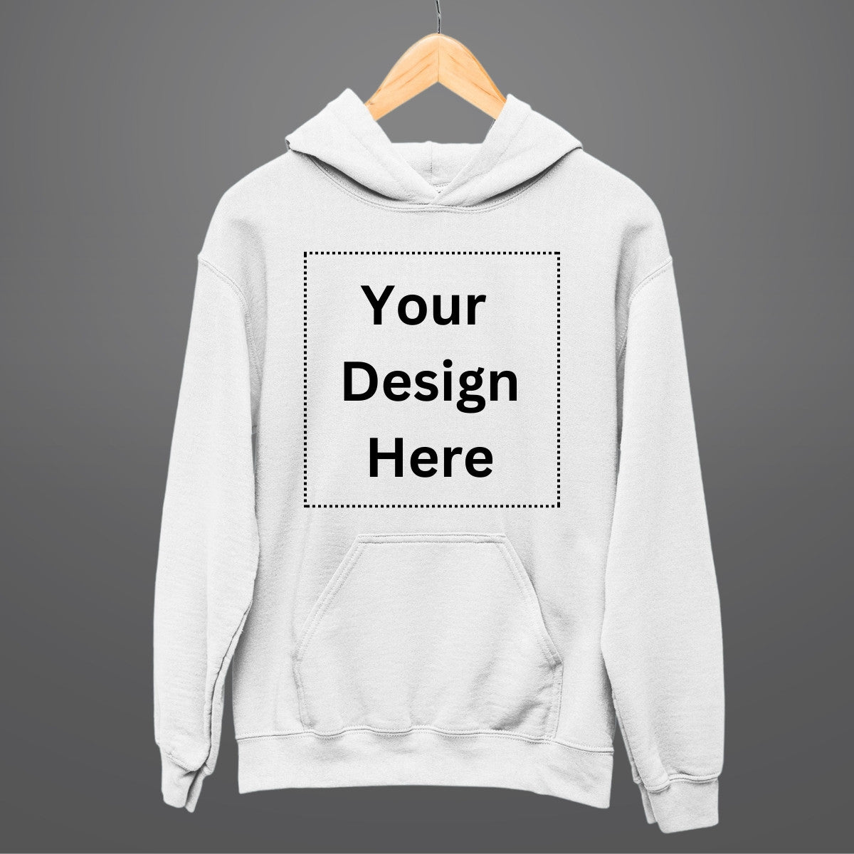 Custom Hoodie for Men in White