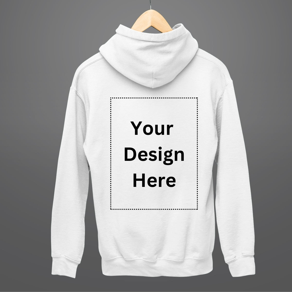 Custom Hoodie for Men in White