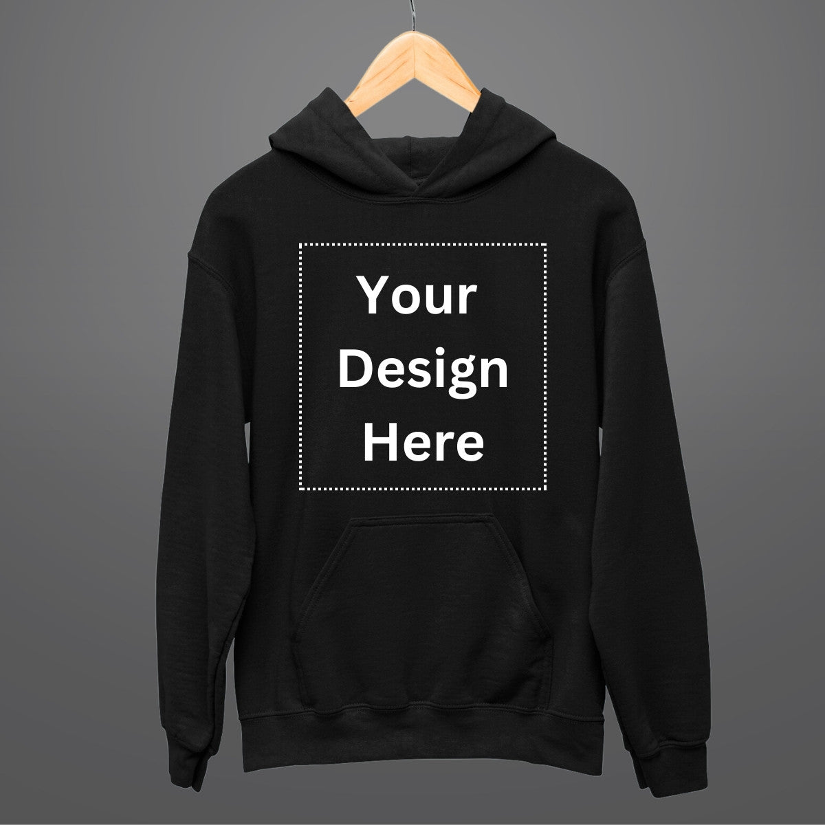 Custom Hoodie for Men in Black