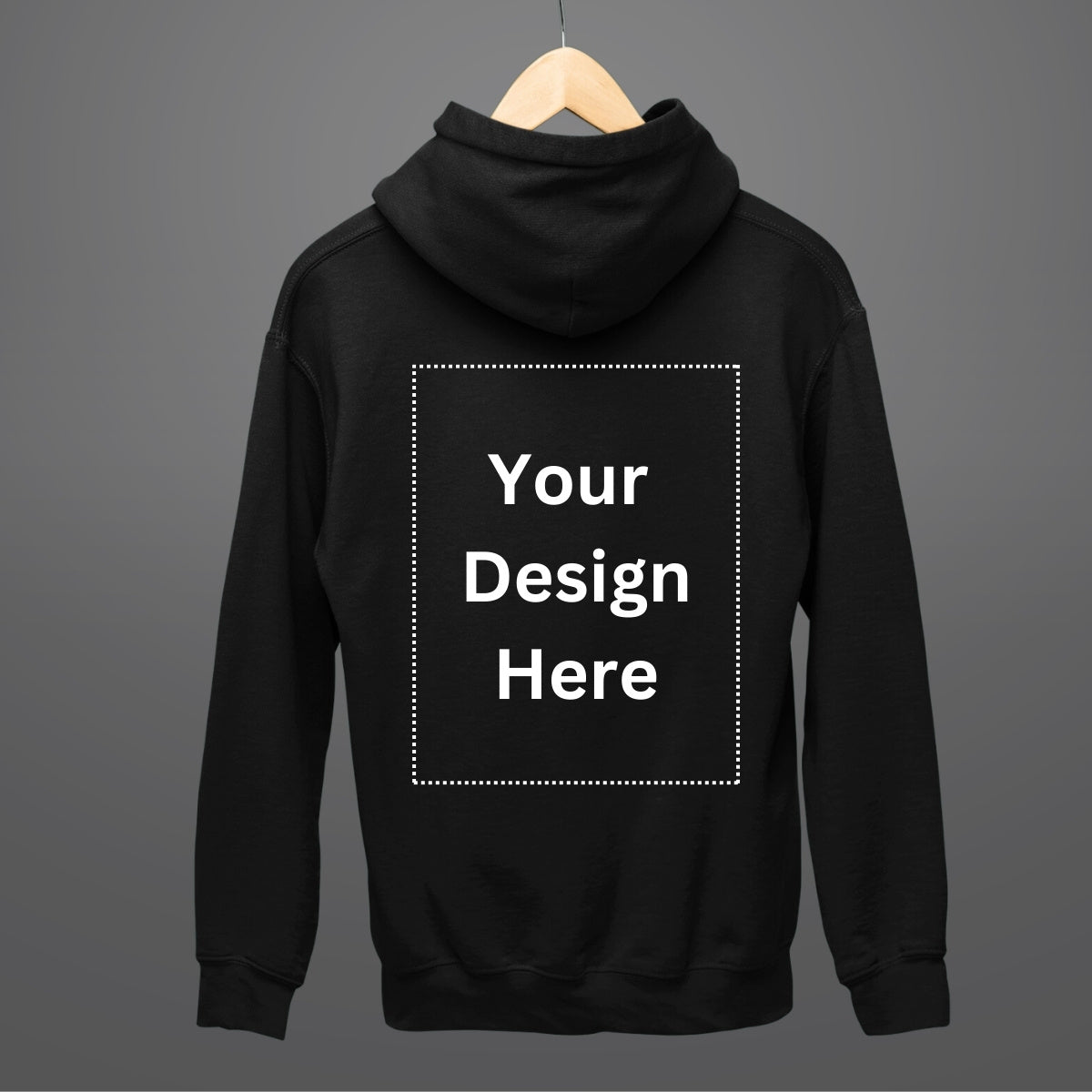 Custom Hoodie for Men in Black