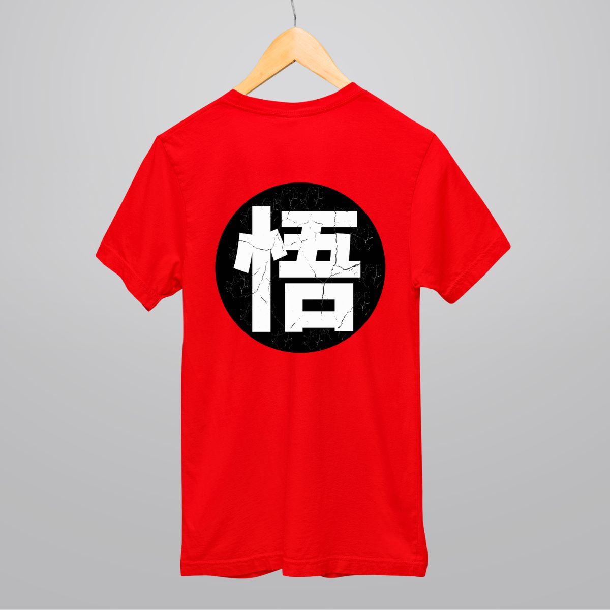 Dragon Ball Z Goku Power Symbol Anime T Shirt For Men in Red
