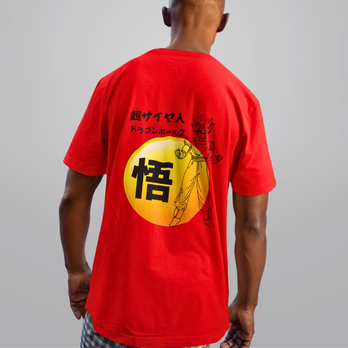 Dragon Ball Z Goku Anime T Shirt for Men in Red