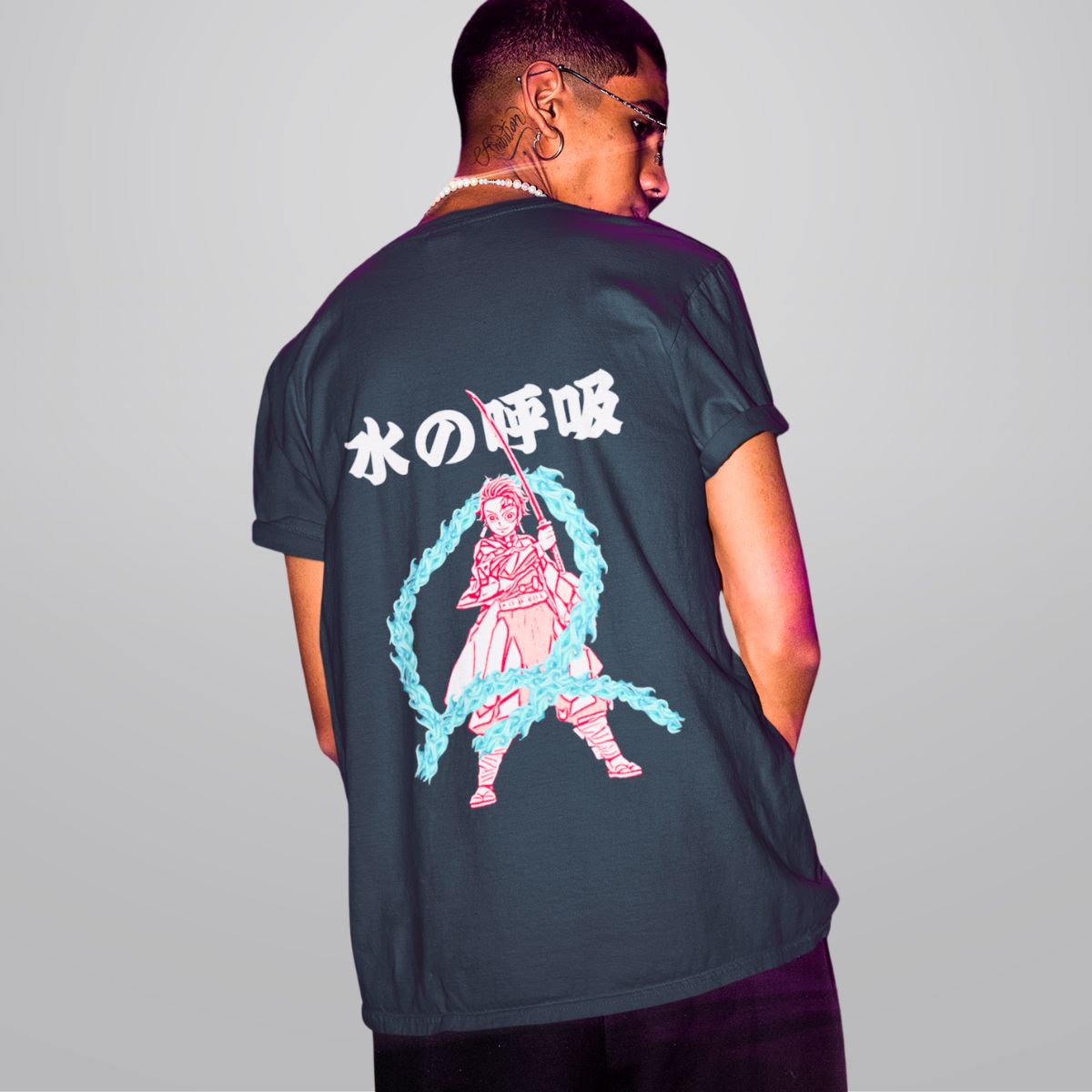 Demon Slayer Anime T Shirt for Men in Jade