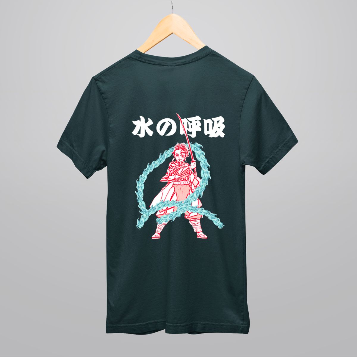 Demon Slayer Anime T Shirt for Men in Jade