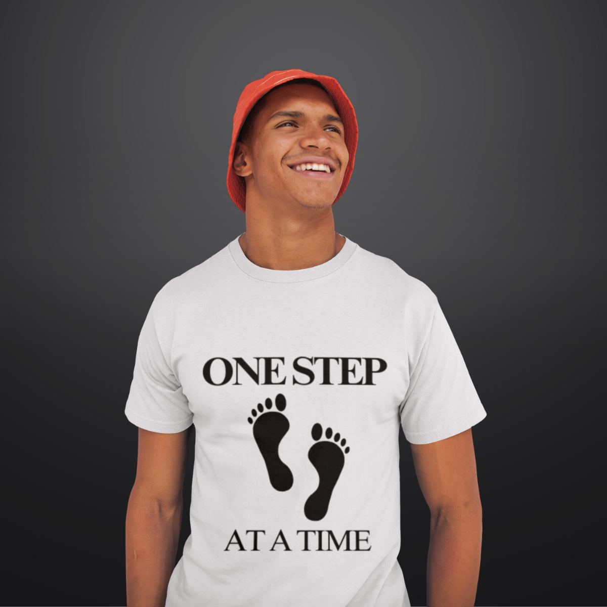 One Step at a Time Motivational T-Shirt for Men