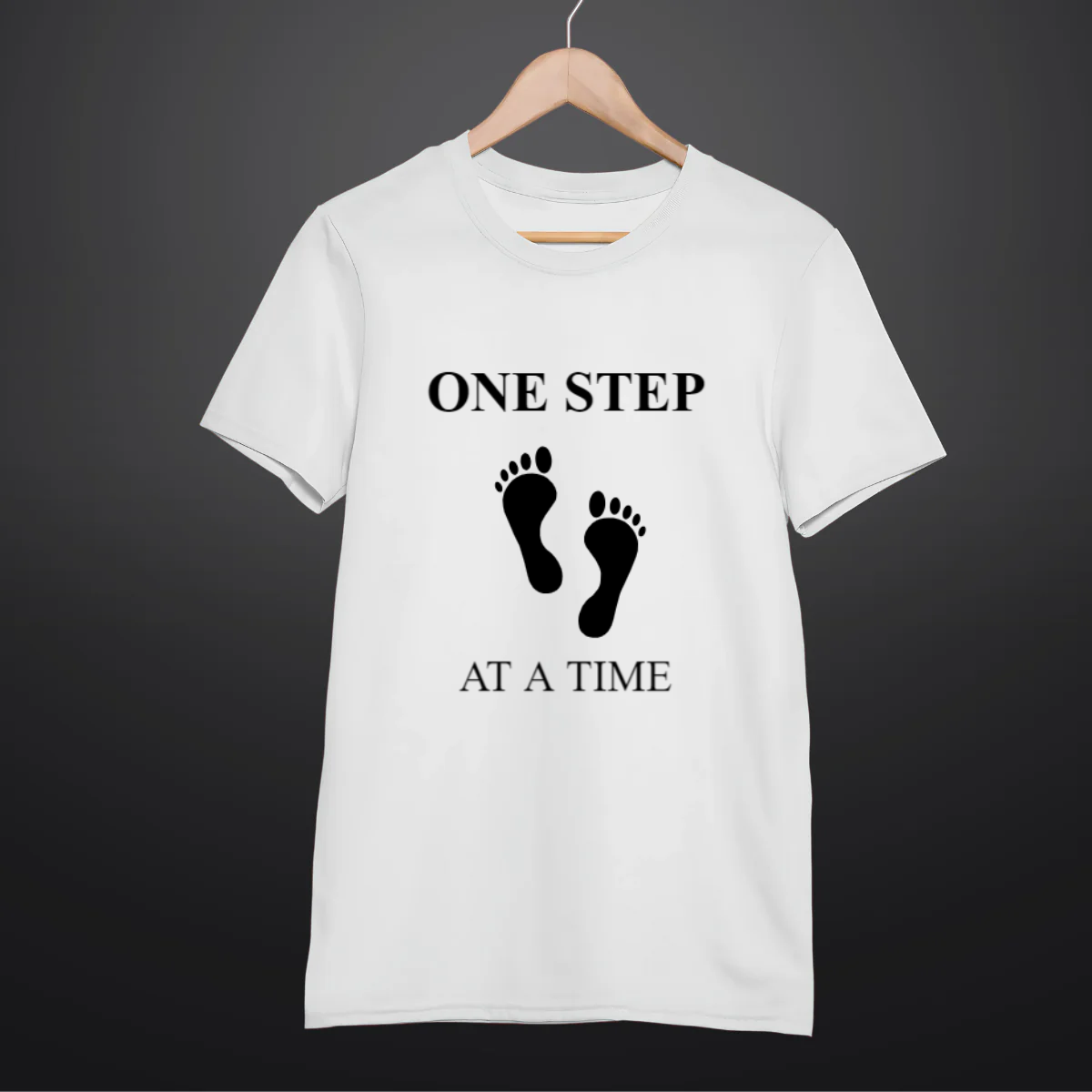 One Step at a Time Motivational T-Shirt for Men
