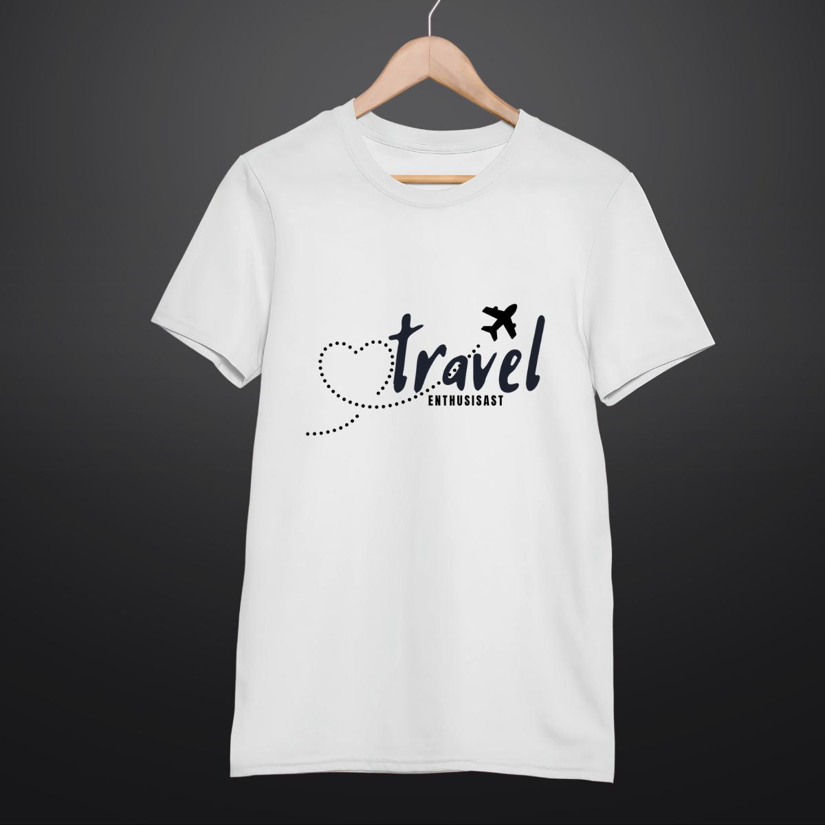 Travel T Shirt for Men in White