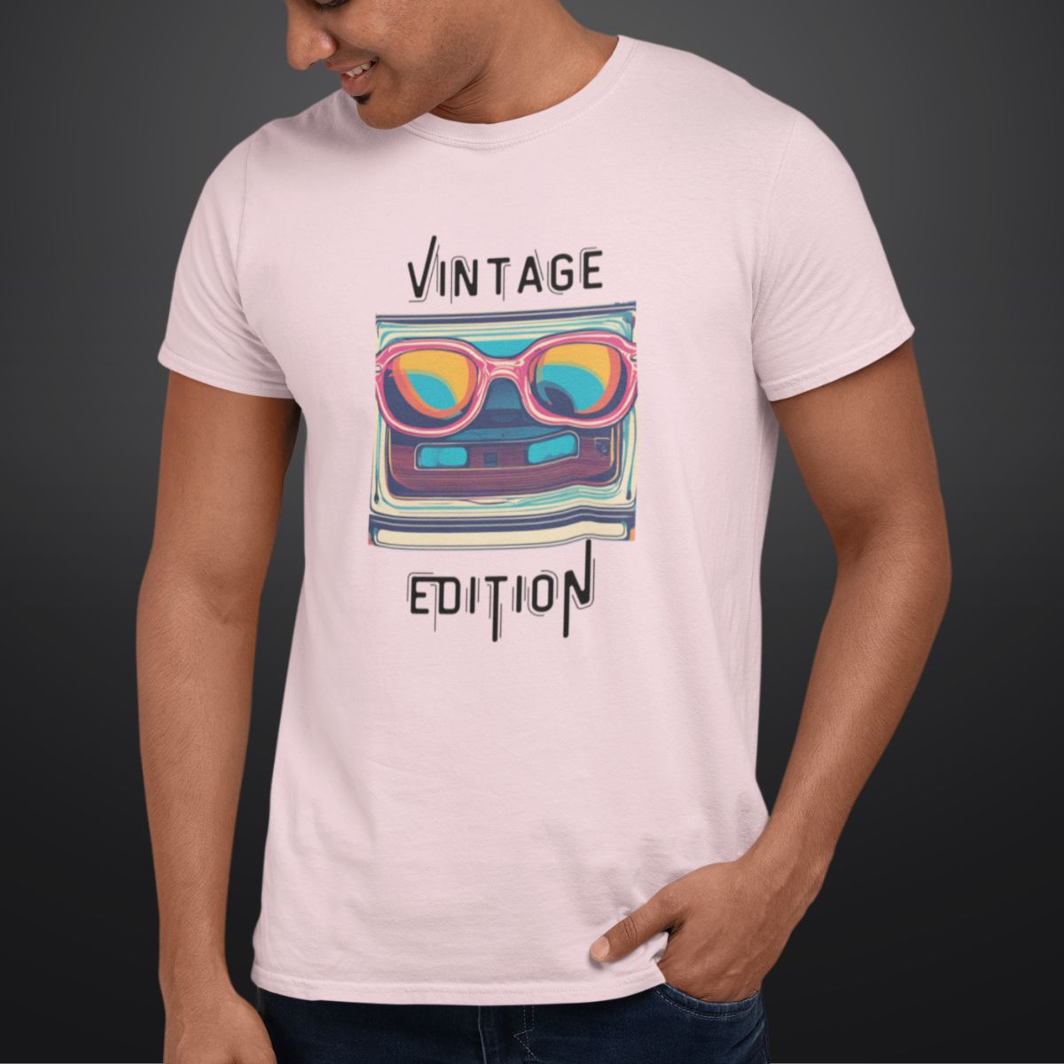 Vintage Edition Pink T-Shirt for Men