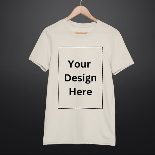 Custom T Shirt for Men in Beige